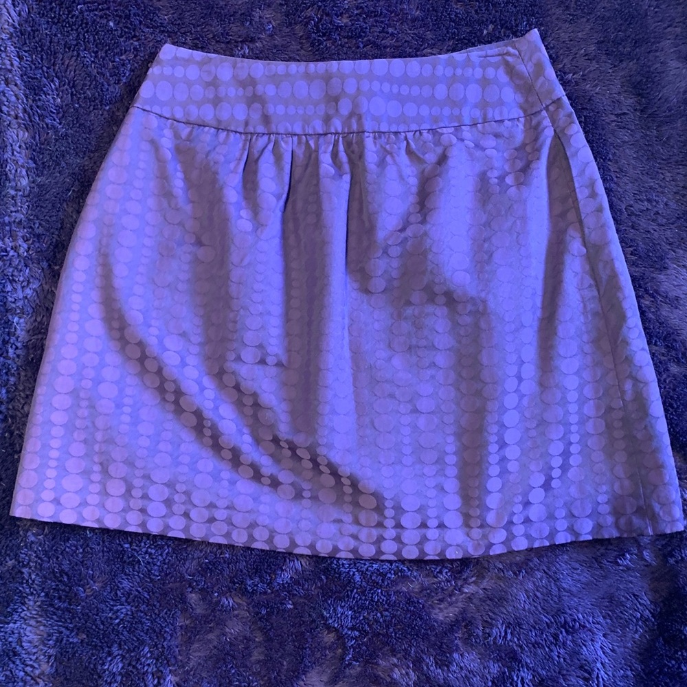 Purple polka dot skirt